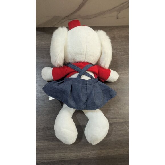 White Plush Dog Toy In Dress & Bow 14" stuffed animal XIMISO - Picture 8 of 10